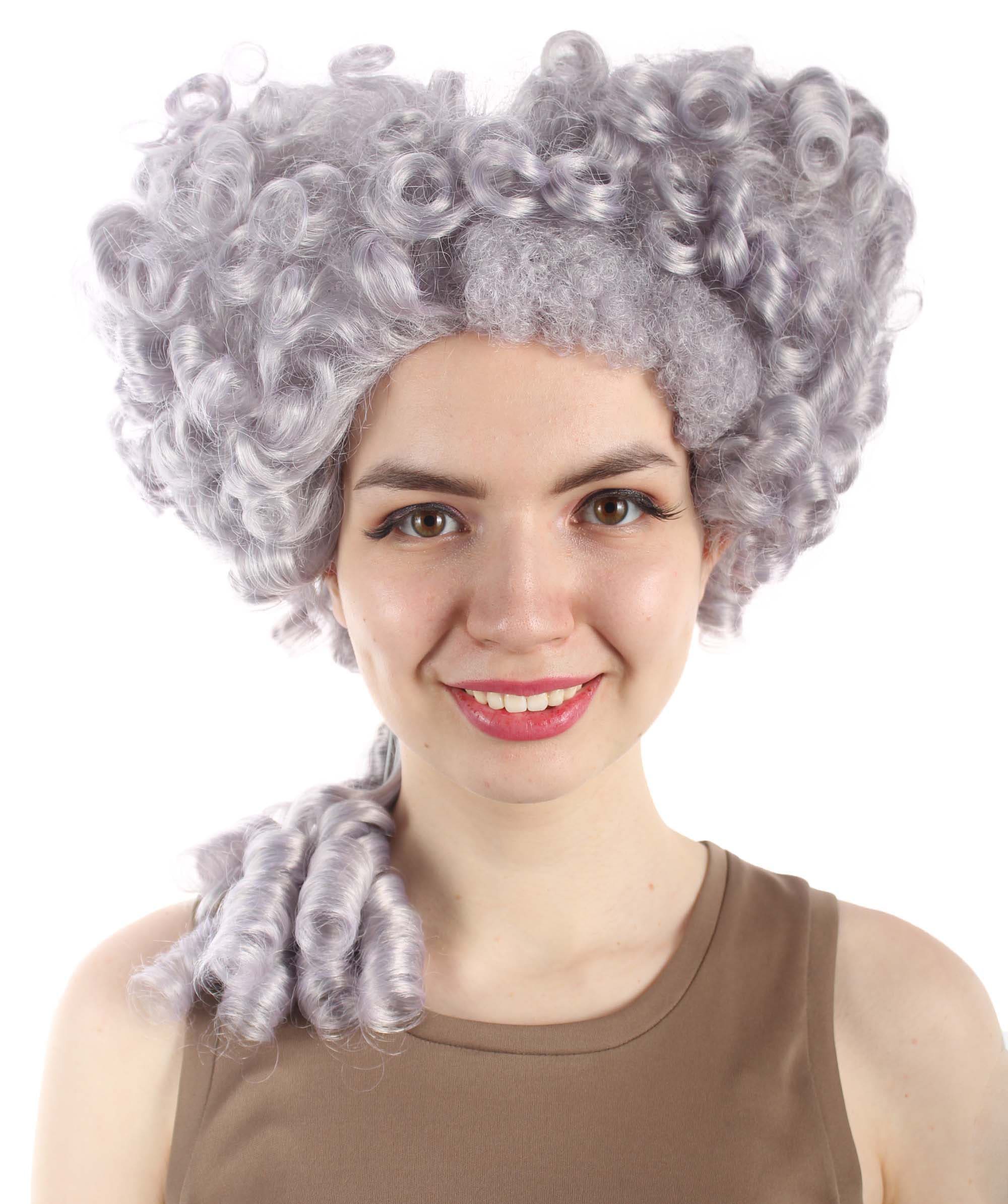 Queen Charlotte Curly Grey Wig HalloweenPartyOnline