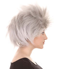 80S Adult Women Rock Style Hair | Grey Cosplay Halloween Wig | Premium Breathable Capless Cap