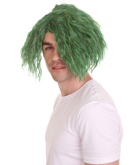 Green Halloween Curly Wig