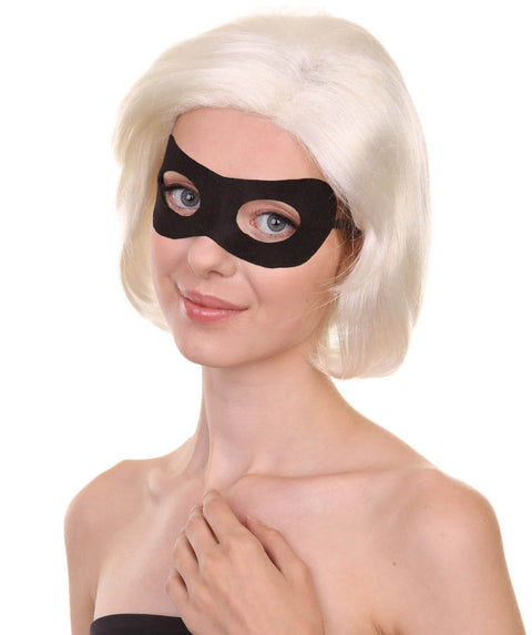 Womens Superhero Wig |  Wig with Mask Set | TV/Movie Wigs | Premium Breathable Capless Cap