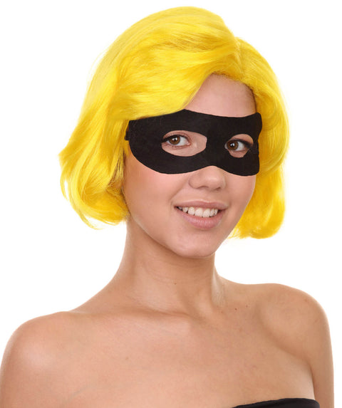 Womens Superhero Wig |  Wig with Mask Set | TV/Movie Wigs | Premium Breathable Capless Cap