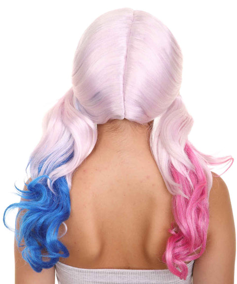 Harley Villain Wig | Multi-color Cosplay Womens Wig | Premium Breathable Capless Cap