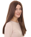 Brown Witch Style Wig | Straight Character Cosplay Halloween Wig | Premium Breathable Capless Cap