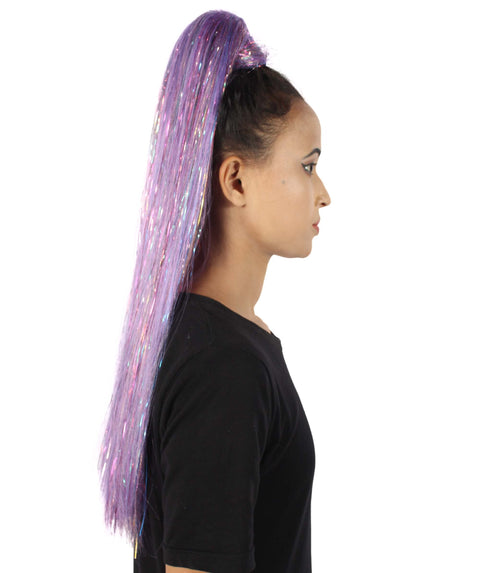 Multi Color Tinsel Ponytail Extensions
