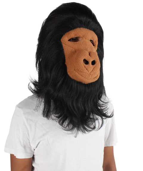 HPO Hairy Unisex Ape Mask and Bodysuit Costume Tinsel Bundle | Multiple Colors