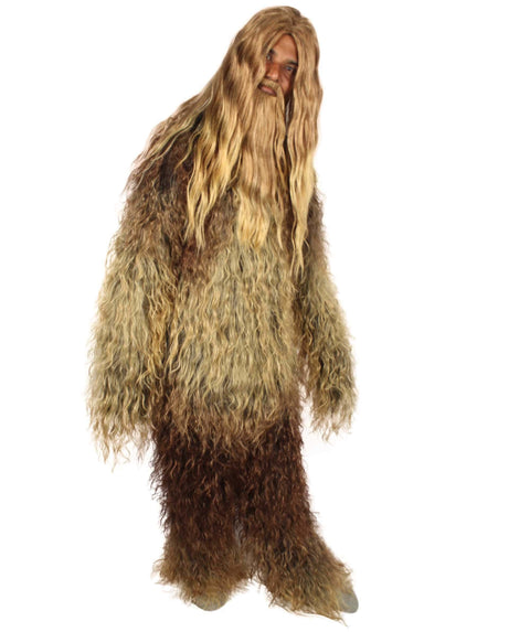 Unisex Bigfoot Horror Wig with Mustache and Beard Bundle