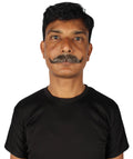 HPO Adult Men's Realistic Fake Imperial Human Hair Mustache | Multiple Color Options