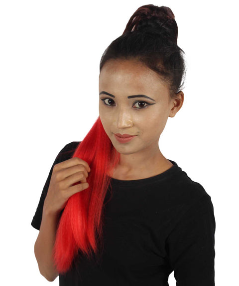 Brown & Red Vibrant Ponytail Extension