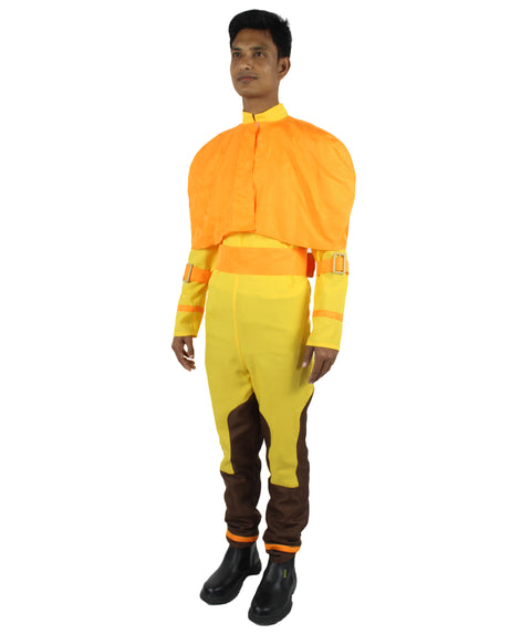 Adult Unisex Orange Straight Long Skybender Anime Costume