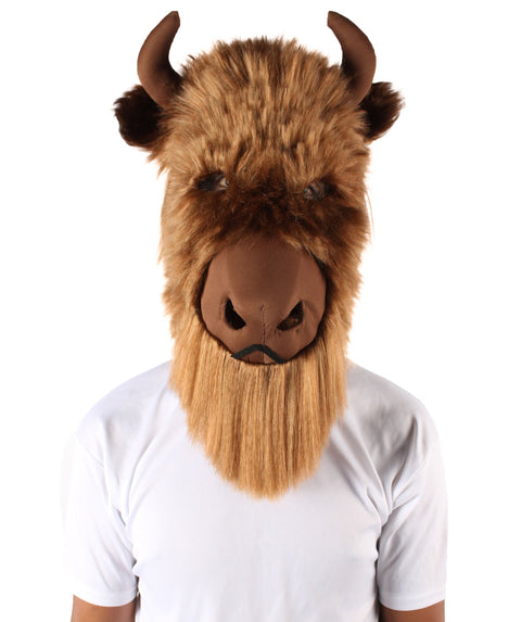 Unisex Brown Yak Bull Ox Mask