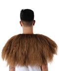 HPO Adult Unisex Vikings Norsemen Dark Brown Fur Faux Mantle | Flame-retardant Synthetic Fiber, Cosplay Accessory