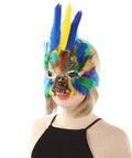 Unisex Multi-color Feather Masquerade Mask