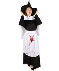 Women’s Classic Black & White Salem Witch Costume Set