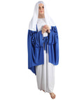Adult Women’s Virgin Mary White and Blue Robe Costume | Multiple Size ...