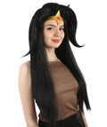 Female Superhero Long Brown Wig