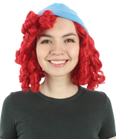  Women's Sea-monster Animated Movie Italian Teenager Red Curly Wig