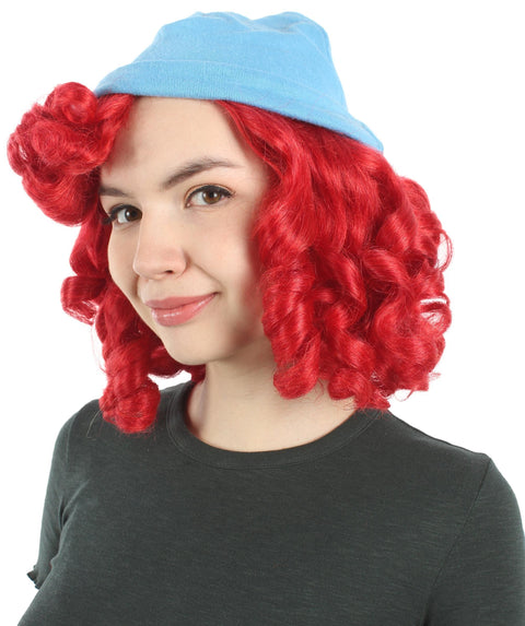  Women's Sea-monster Animated Movie Italian Teenager Red Curly Wig
