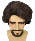 Brown Wig With Eyebrows and Beard