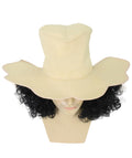 Anime Black Curly Wig With Hat Cap