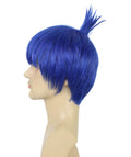 Men’s Anime Chainsaw Guy Blue Topknot-styled Wig