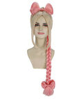 pink braided ponytail  wig