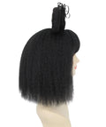Adult Women’s Black Updo Geisha wig I Perfect For Halloween I Flame-retardant Synthetic Fiber