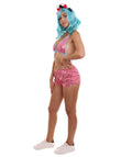 HPO Festival Femme Perfectly Pink Sequin Bralette & Matching Shorts Set