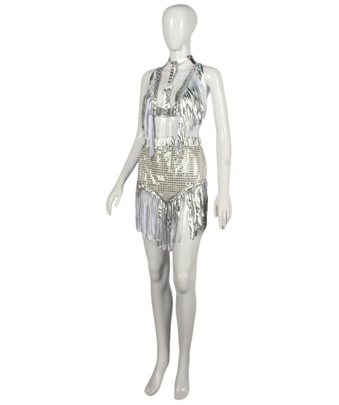 HPO Festival Femme Silver Cowgirl Harness and Shorts