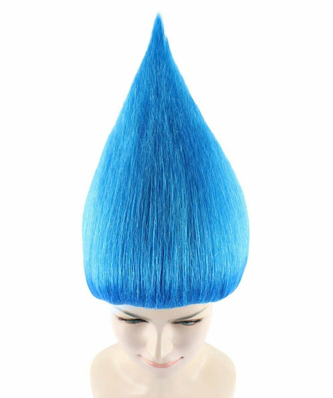 Women Blue Straight Trolls Wig for Halloween 